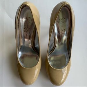 Jessica Simpson Nude Patent Heels